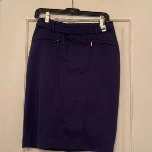 Woman’s skirt to the knee